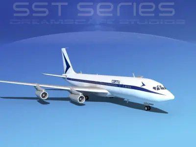 Boeing 707-320 SS Cortu 3D model