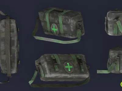 Medical Bag Low-poly 3D model