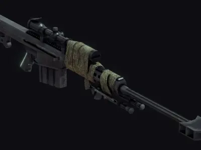 Barrett M82 Free low-poly 3D model