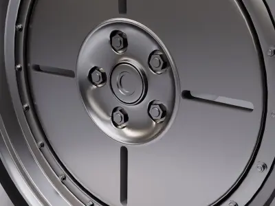 L4 wheel Low-poly 3D model