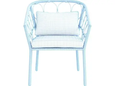 Patio Bistro Set Chair 3D model