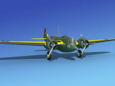 Martin B-10 V06 3D model