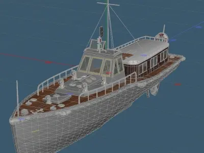 Imperial Japanese Navy 11m Secretary boat 3D model
