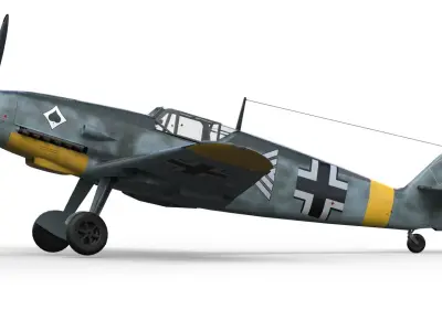 Bf 109 f-2  Messerschmitt  3D model