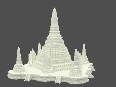 Wat Arun Temple 3D model
