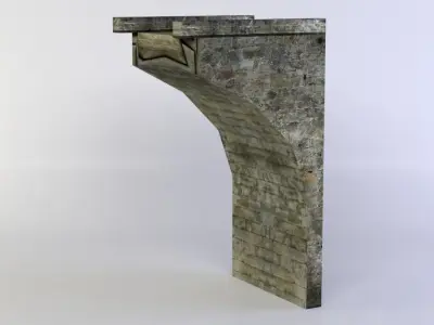 Bridge part Low-poly 3D model