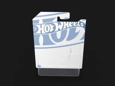 Hot wheels blister packaging long card polestar design Low-poly 3D model