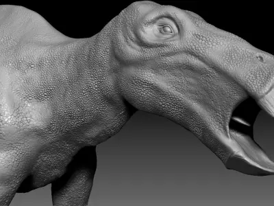Dinosaur Shantungosaurus Sculpt Project 3D model