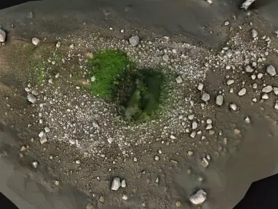 debris stones beach part 9 PBR photogrammetry Low-poly 3D model