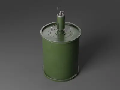 M16 Landmine Low poly 3d Model Low-poly 3D model