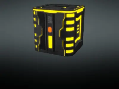Sci Fi Box Low-poly 3D model