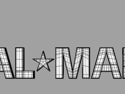 WalMart 3d Logo 3D model