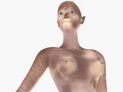 Mermaid Low-poly 3D model