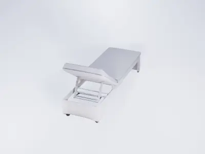 Low Poly Garden Sun Lounger - Stylized Static Model 3D model