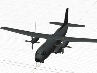 TRANSALL C-160 - The FLYING MULE -  Low-poly 3D model