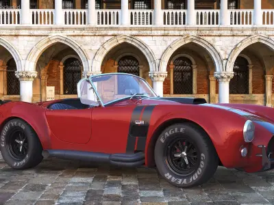 Racing Cobra Shelby 1965 Rigged 3D model
