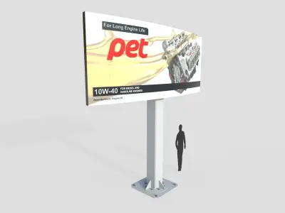 Billboard M3 Low-poly 3D model