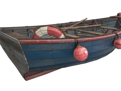Old Fishing Boat 3D model