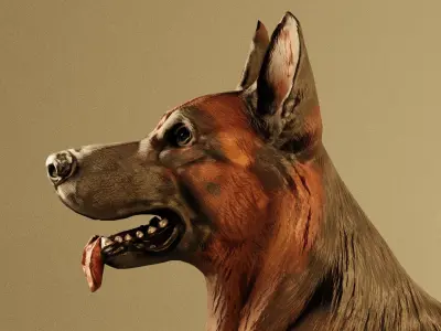 3D German Shepherd Dog 3D model