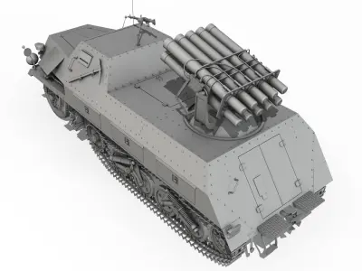 SDKFZ 4 - Panzerwerfer 42 3D model