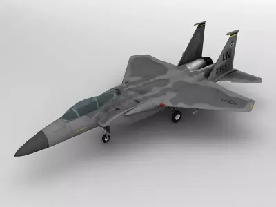 F-15C Eagle Military Jet Aircraft Low-poly 3D model