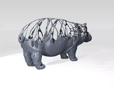 Hippo Dust Voronoi 3D model