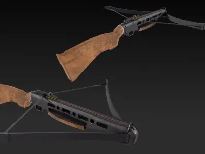 Bow Gun Crossbow Low-poly 3D model