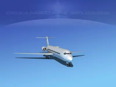 Boeing 717-200 LP SS Low-poly 3D model