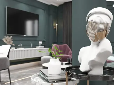 Reception - Living Room 3D model Free 3D model