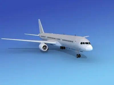 Boeing 757-200 Bare Metal 3D model