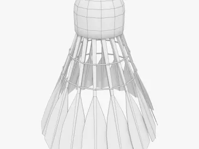 Badminton Shuttlecock Low-poly 3D model
