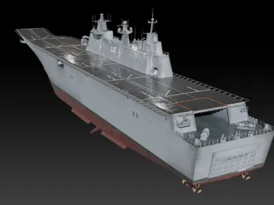 HMAS Canberra Low-poly 3D model