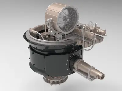 space debris weapon tank 3D model