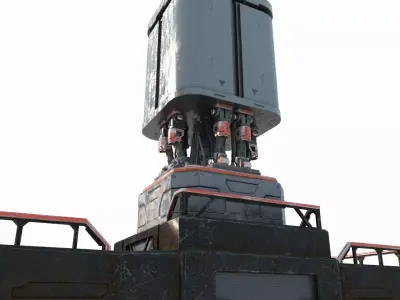 Future sci-fi energy tank 3D model