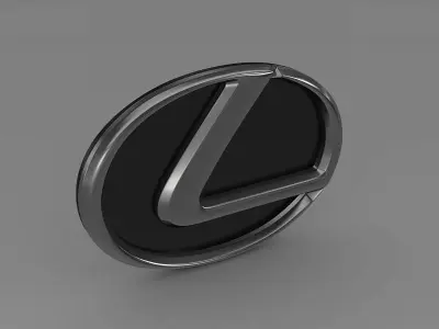 Lexus motors logo 3D model