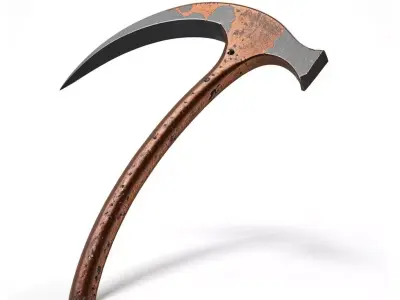 Rusty Iron Crowbar 3D Model 3D model