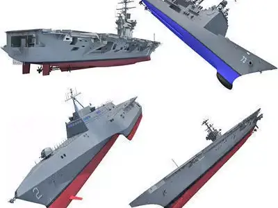 US Navy Ships 3D Models V8 3D model