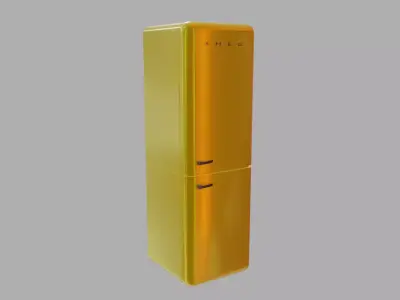 Retro fridge Free 3D model