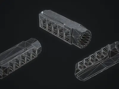  MUZZLE BRAKE COBALT KINETICS PRO Low-poly 3D model