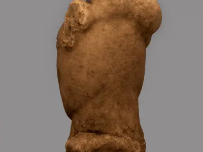 African Nok Head Low-poly 3D model