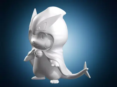 Pikachu Wearing Scizor Costume 3D print model