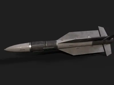 aa9 r33 air to air missile Low-poly 3D model