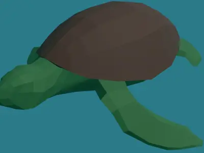 Turtle Free low-poly 3D model