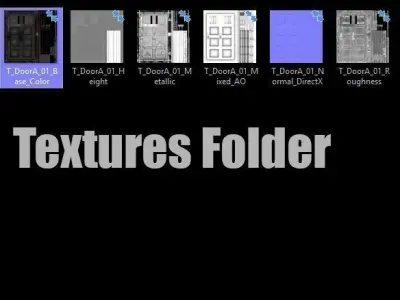 medieval Door - dungeon - PBR - AR VR Low-poly 3D model
