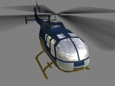 Bo105 V3 Helicopter Low-poly 3D model