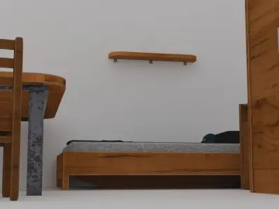 A set of furniture Low-poly 3D model