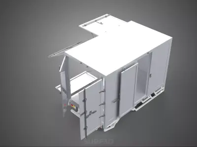 SLIDE PANEL GATE LOADER DROP SLIDING SIDE DOOR BOX TRUCK PICKUP 3D model