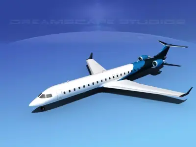 Bombardier CRJ900 Corporate 4 3D model