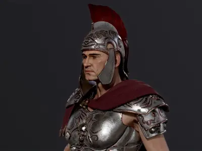 ROMAN LEGION OFFICER Low-poly 3D model