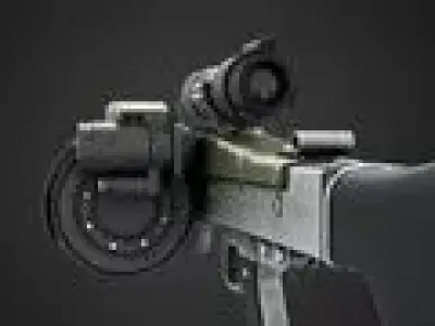 Futuristic Sci Fi Weapon  High Poly Mechanical Gun  Game Ready Low-poly 3D model